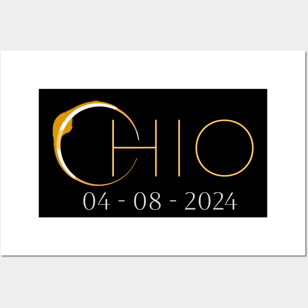 Solar Eclipse 2024 State Ohio Total Solar Eclipse Wall Art by Shopinno Shirts